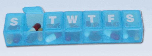 Apothecary Products Weekly Pill Planner, 1 x 2-3/4 x 8 Inch MK 585527