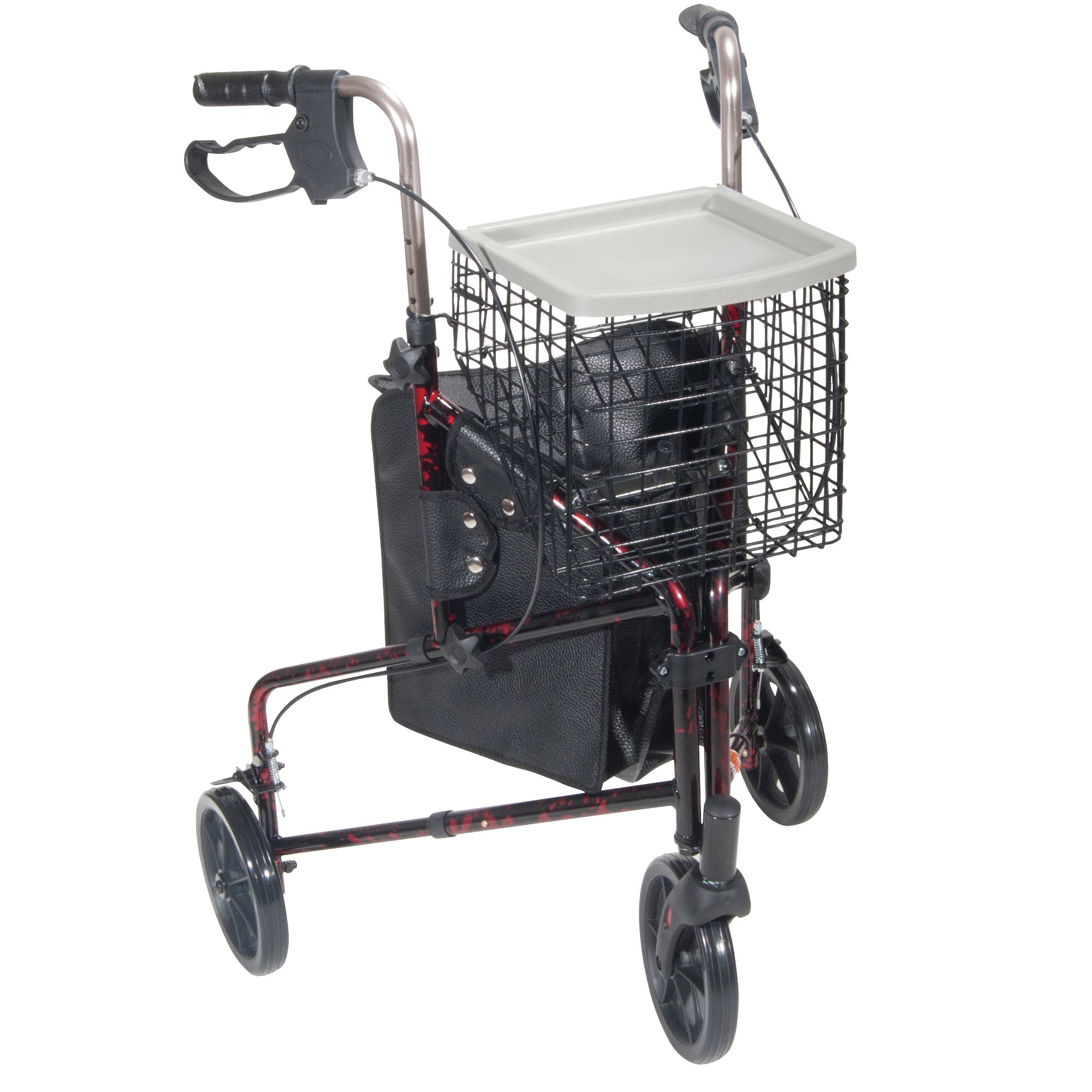 drive Deluxe 3 Wheel Rollator, Red MK 809610