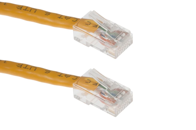 25ft Yellow Non-Booted CAT6 Ethernet Patch Cable