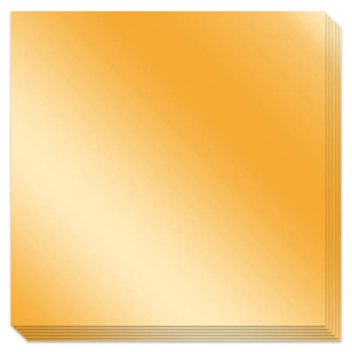 Origami Paper - Gold Foil with instructions 36 sheets 5 7/8" squares