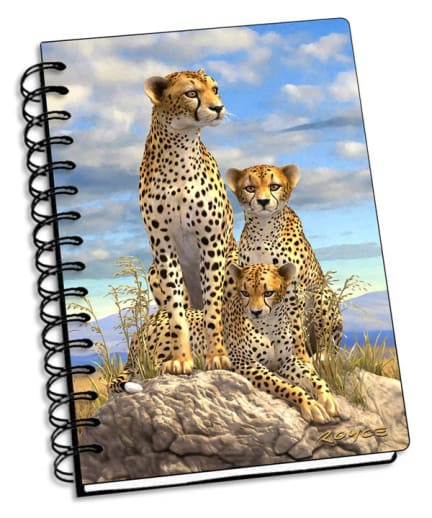 Cheetahs 3D Notebook 4" x 6"