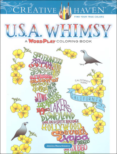 U.S.A. Whimsy: WordPlay Coloring Book (Creative Haven)