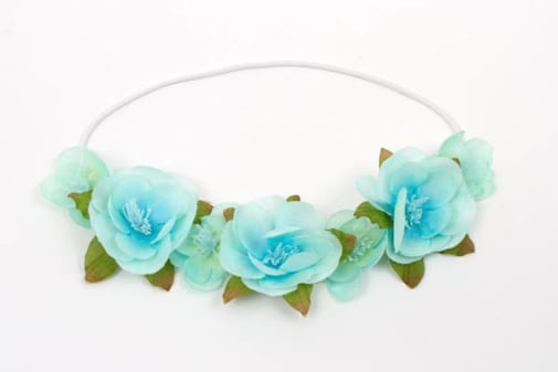 Little Adventures Teal Flower Headband Dress Up Accessory