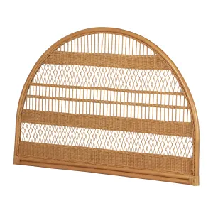 Rattan Wall-Mounted Headboard Horizontal Lines