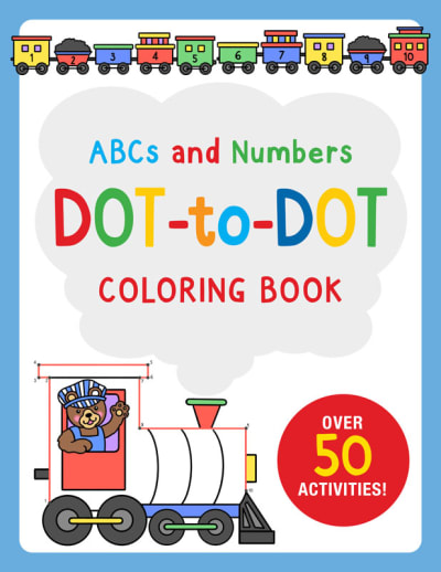 ABCs and Numbers Dot-to-Dot Coloring Book