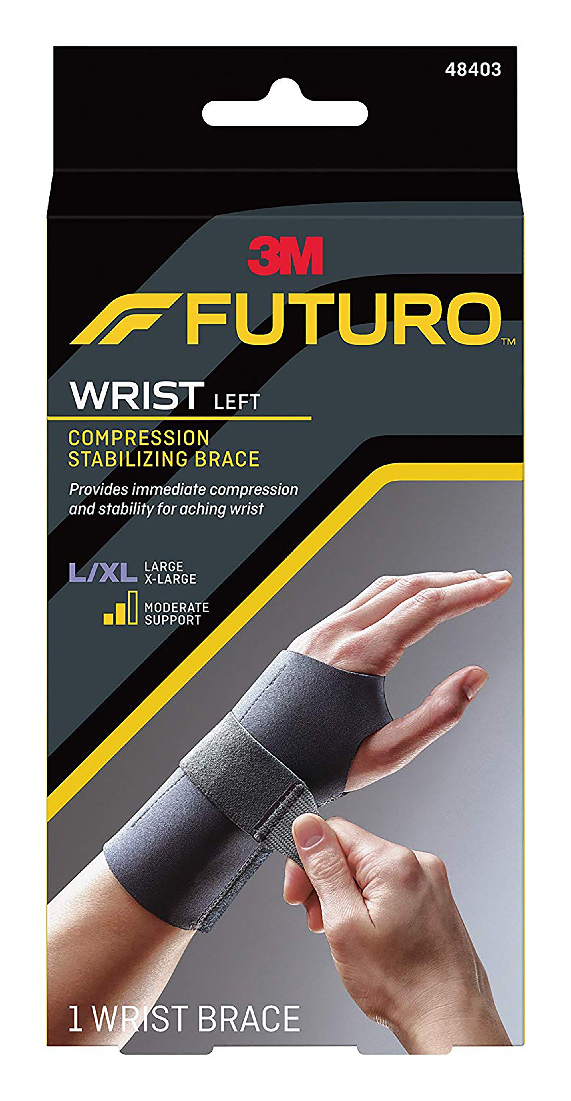 3M Futuro Wrist Brace for Left Wrist, Large/X-Large MK 971916
