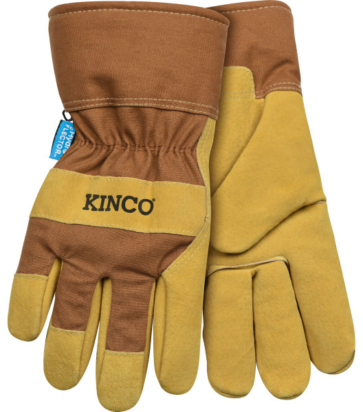 HydroFlector&trade; Lined Waterproof Suede Pigskin Palm with Safety Cuff