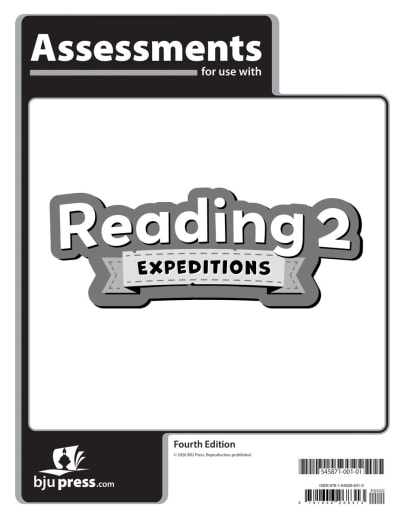 BJU Press Reading 2 Assessments 4th Edition