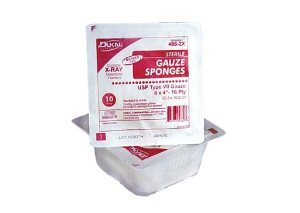 Dukal Sterile USP Type VII X-Ray Detectable Gauze Sponge, 4 x 4 Inch, 16-Ply MK 447017