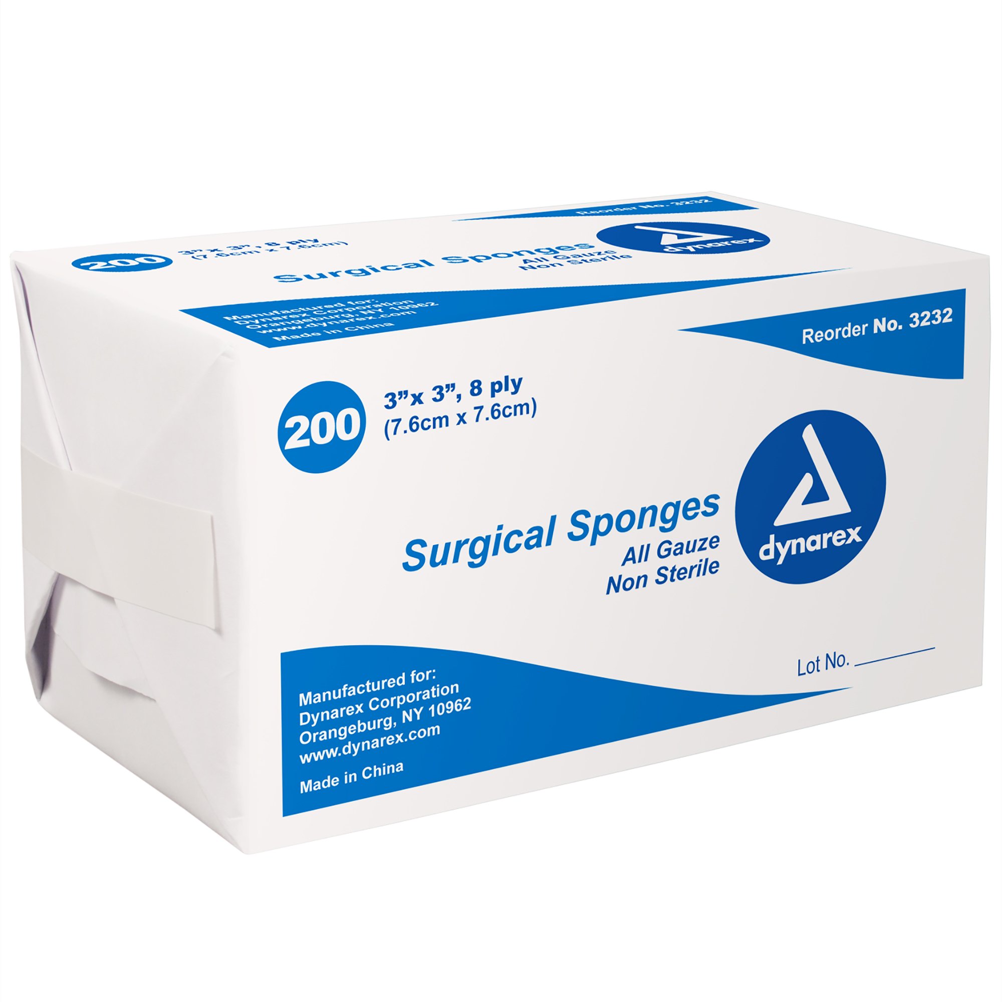 dynarex Gauze Sponge, 3 x 3 Inch, 8-Ply MK 670165