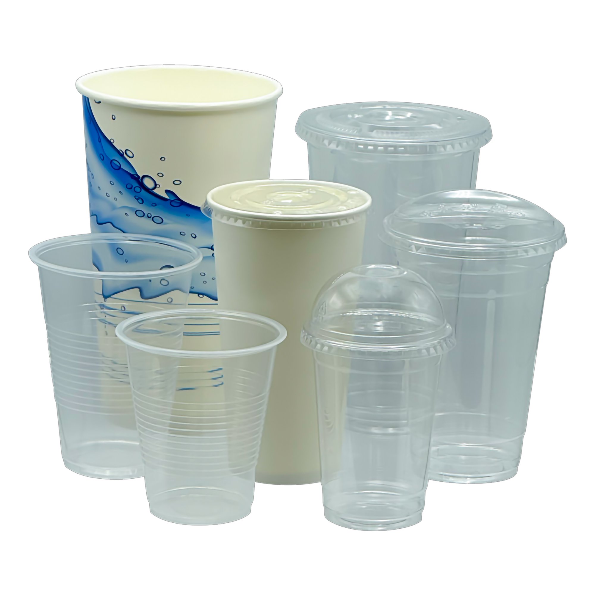 Drinking Cup Lid Clear Plastic Disposable MK 1232507