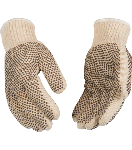 Lined String Knit with PVC Dots, White, large