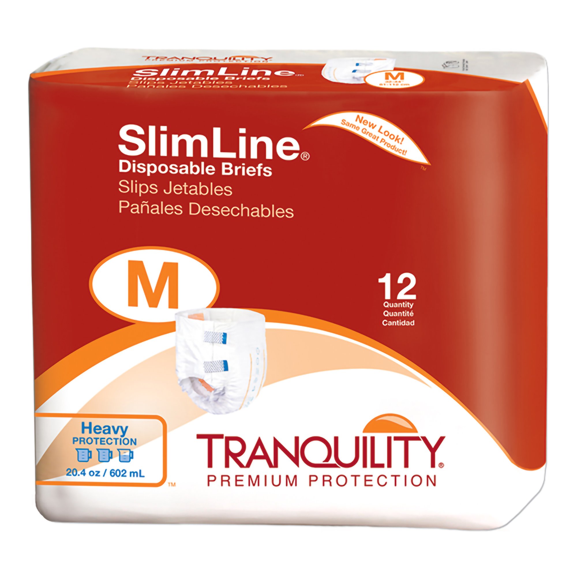 Tranquility SlimLine Heavy Protection Incontinence Brief, Medium MK 238454
