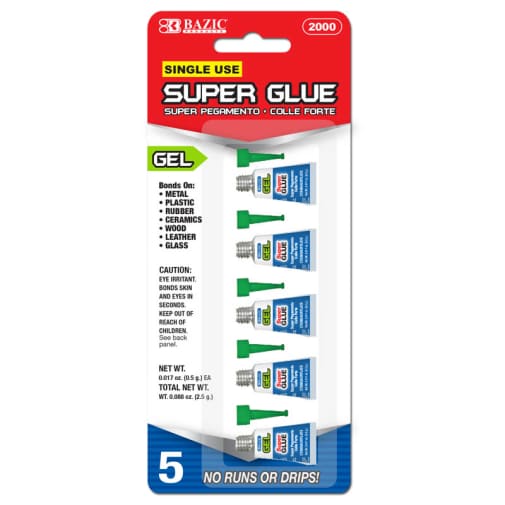 Super Glue Gel 0.5g (5/Pack)