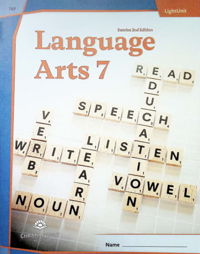 Language Arts LightUnit 707 Sunrise 2nd Edition