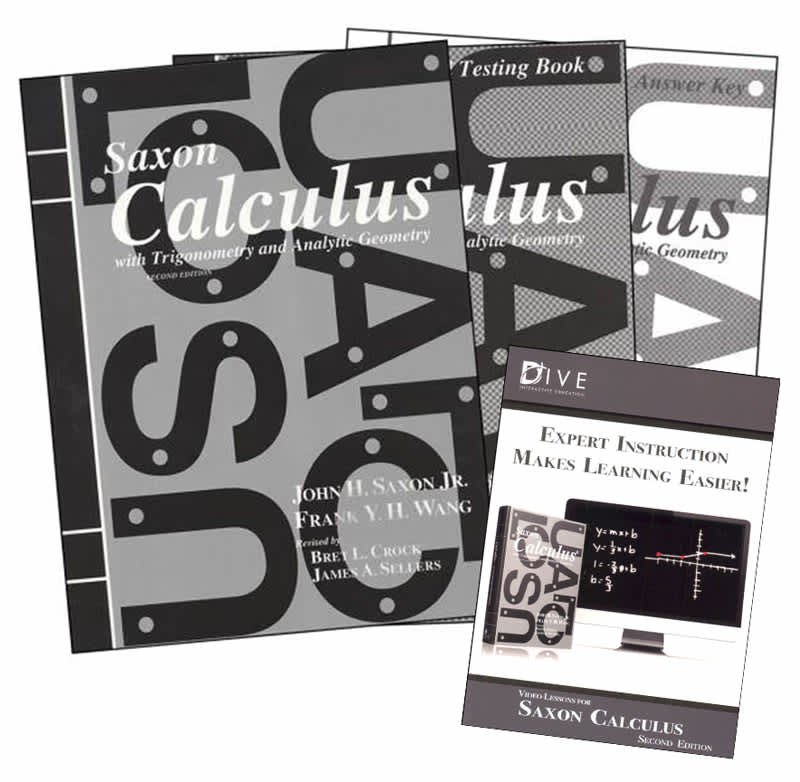 Saxon Calculus 2nd Edition Saxon Home Study Kit plus DIVE CD-ROM