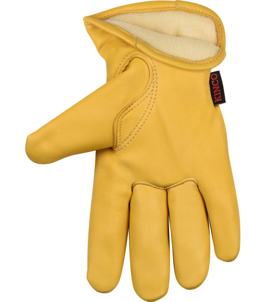 Lined Premium Grain Deerskin Driver, Golden, large