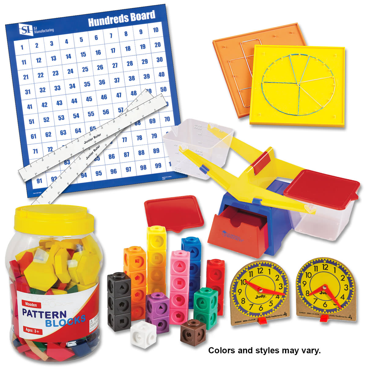 Manipulative Kit 1 (Wooden Pattern Block Upgrade, NO Optional Items)