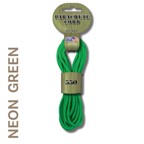 Neon Green 550 Paracord Cord (16 feet)