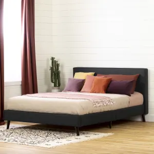 Modern Upholstered Platform Bed and Headboard