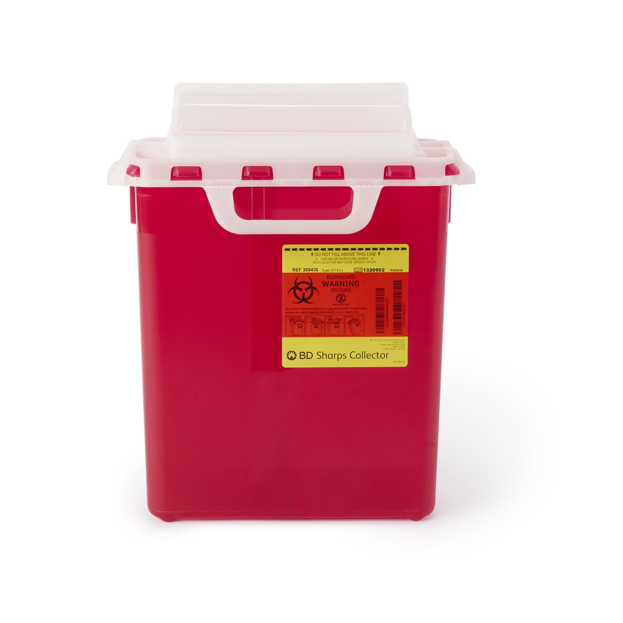 BD Multi-purpose Sharps Container, 16-3/5 x 10-7/10 x 6 Inch MK 328286