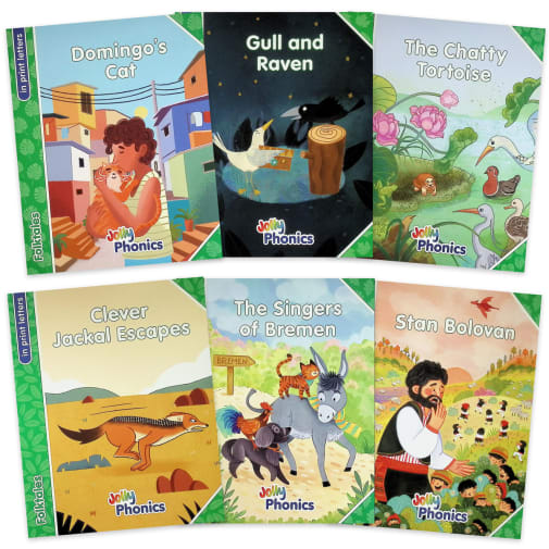Jolly Phonics Folktales Readers, Complete Set (1-6) Green Level