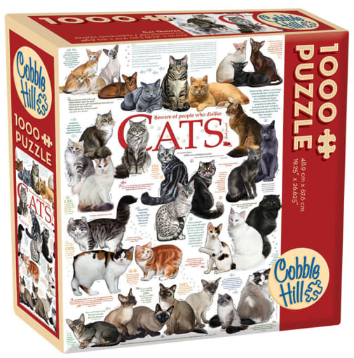 Cobble Hill Cat Quotes Jigsaw Puzzle (1000 piece)