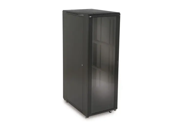 37U LINIER Server Cabinet - Glass/Glass Doors - 36in Depth