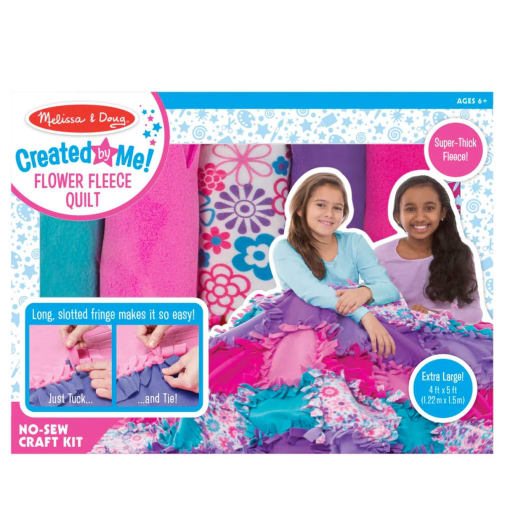Melissa & Doug Created by Me! Flower Fleece Quilt