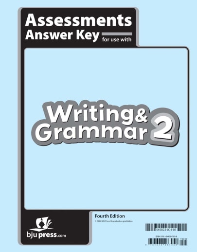 BJU Press English 2 Assessments Answer Key 4th Edition