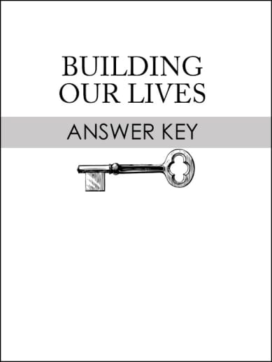 Building Our Lives (Gr.4) Test Answer Sheet