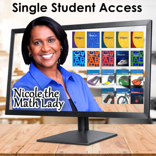 Saxon Math Pass: On-Demand Video Lessons and Automated Grading for One Student (1 year)