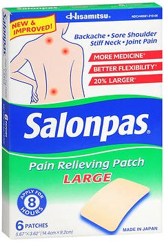 Salonpas Topical Pain Relief Camphor and Menthol Patches MK 1034316