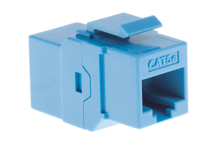 Cat5e RJ45 Inline Coupler Type Keystone Jack, Blue