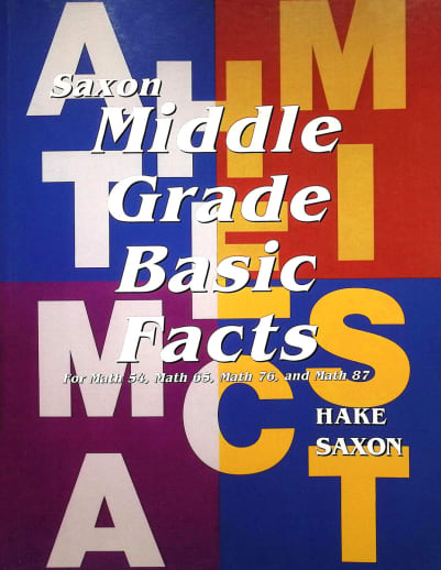 Saxon Middle Grade Basic Fact Cards