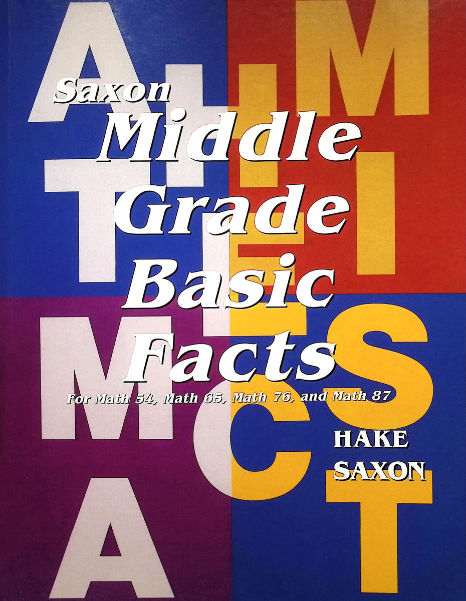 Saxon Middle Grade Basic Fact Cards