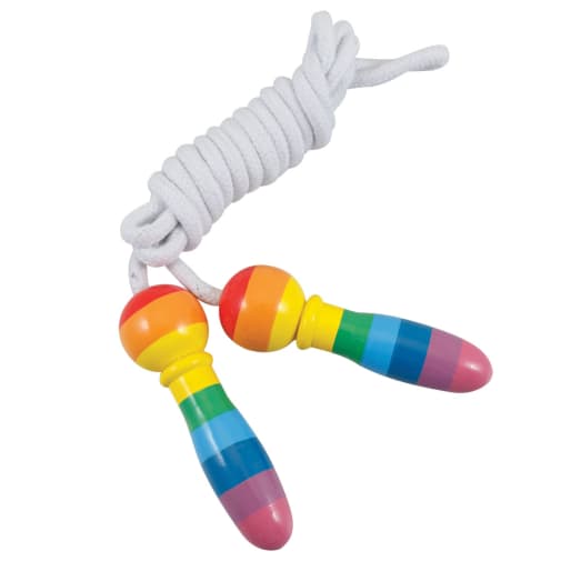 Rainbow Wooden Skipping Rope