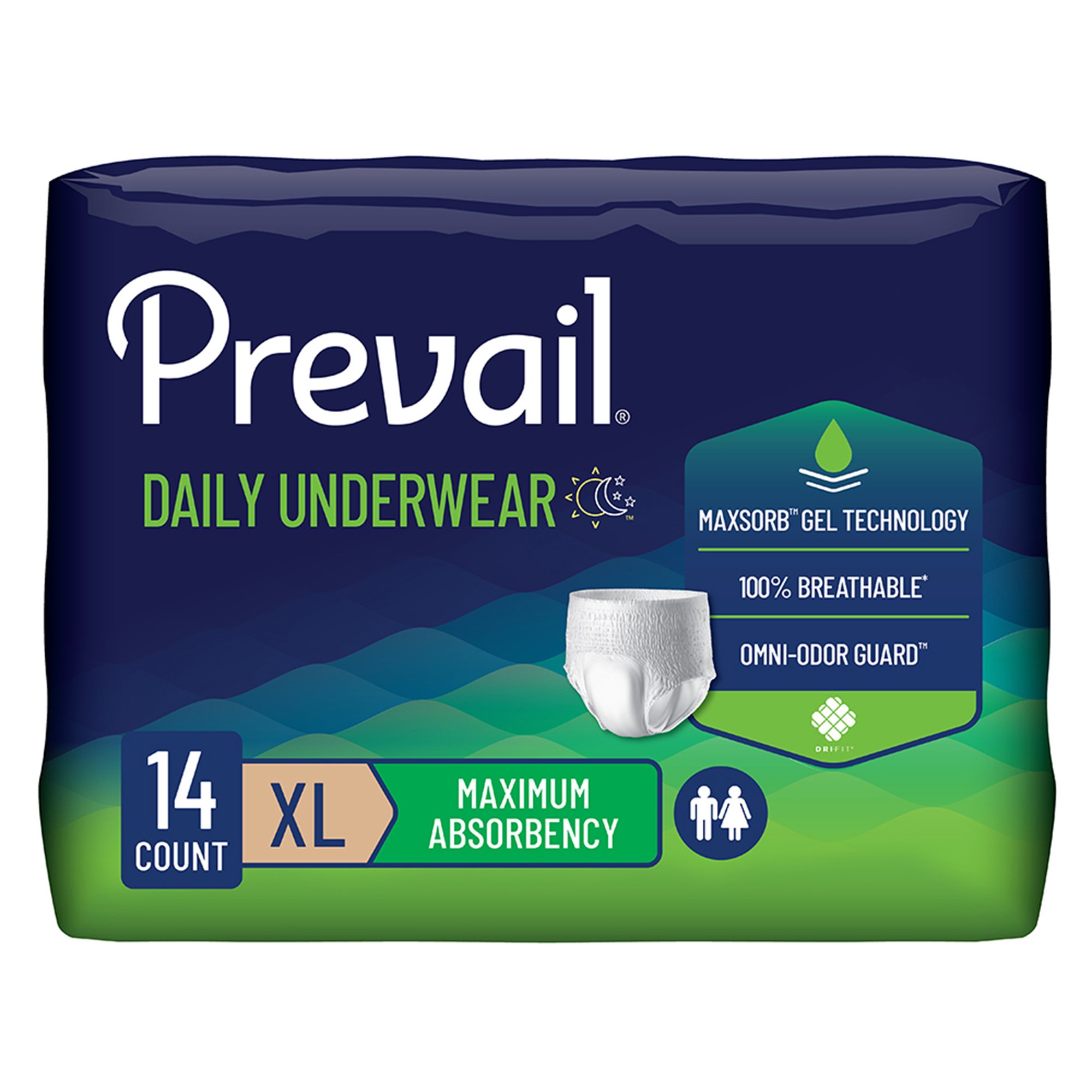 Prevail Maximum Absorbent Underwear, Extra Large MK 721375