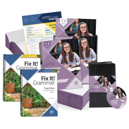 IEW Structure and Style for Students: Year 1 Level C Basic Plus Set (DVDs)