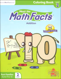 Meet the Math Facts Addition Coloring Book Level 2