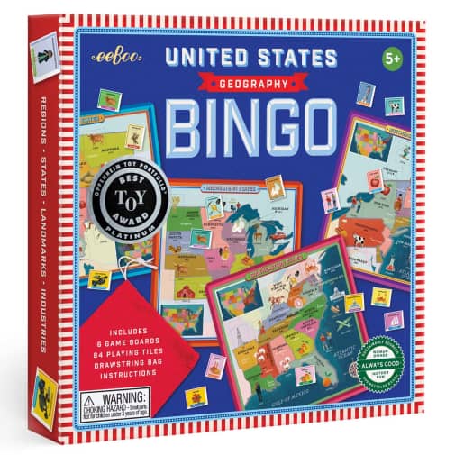eeBoo United States Geography Bingo Game