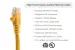 Cat6A Ethernet Patch Cable, Half-moon Boot, UTP, 2 ft, Yellow