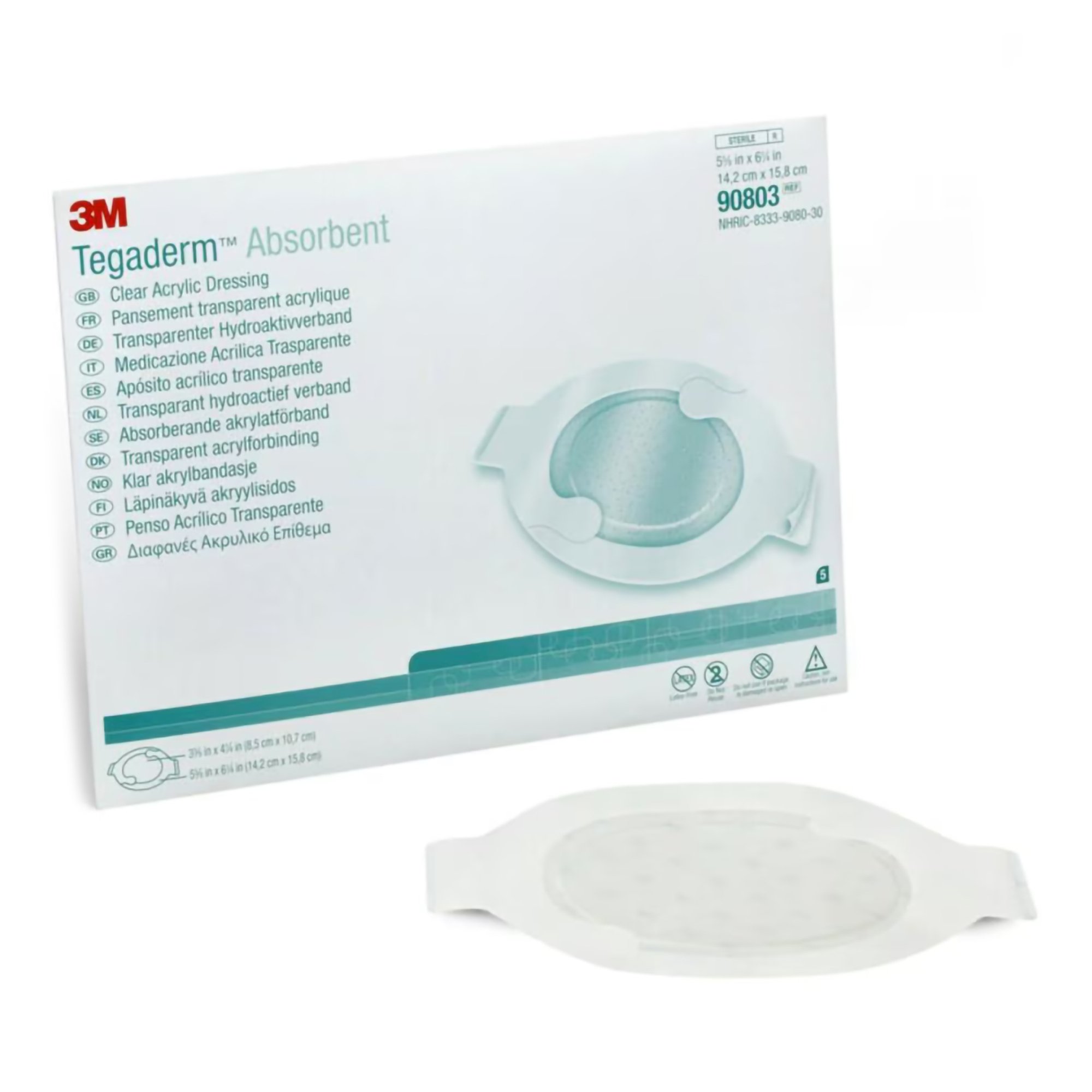 3M Tegaderm Transparent Film Dressing, 5-5/8 x 6-1/4 Inch MK 1210643