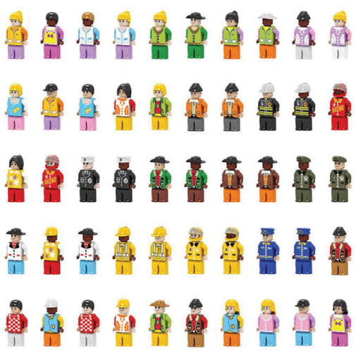 People for Standard Sized Building Bricks (50)