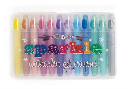 Rainbow Sparkle Watercolor Gel Crayons - Set of 12