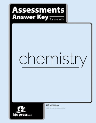 BJU Press Chemistry Assessments Key 5th Edition