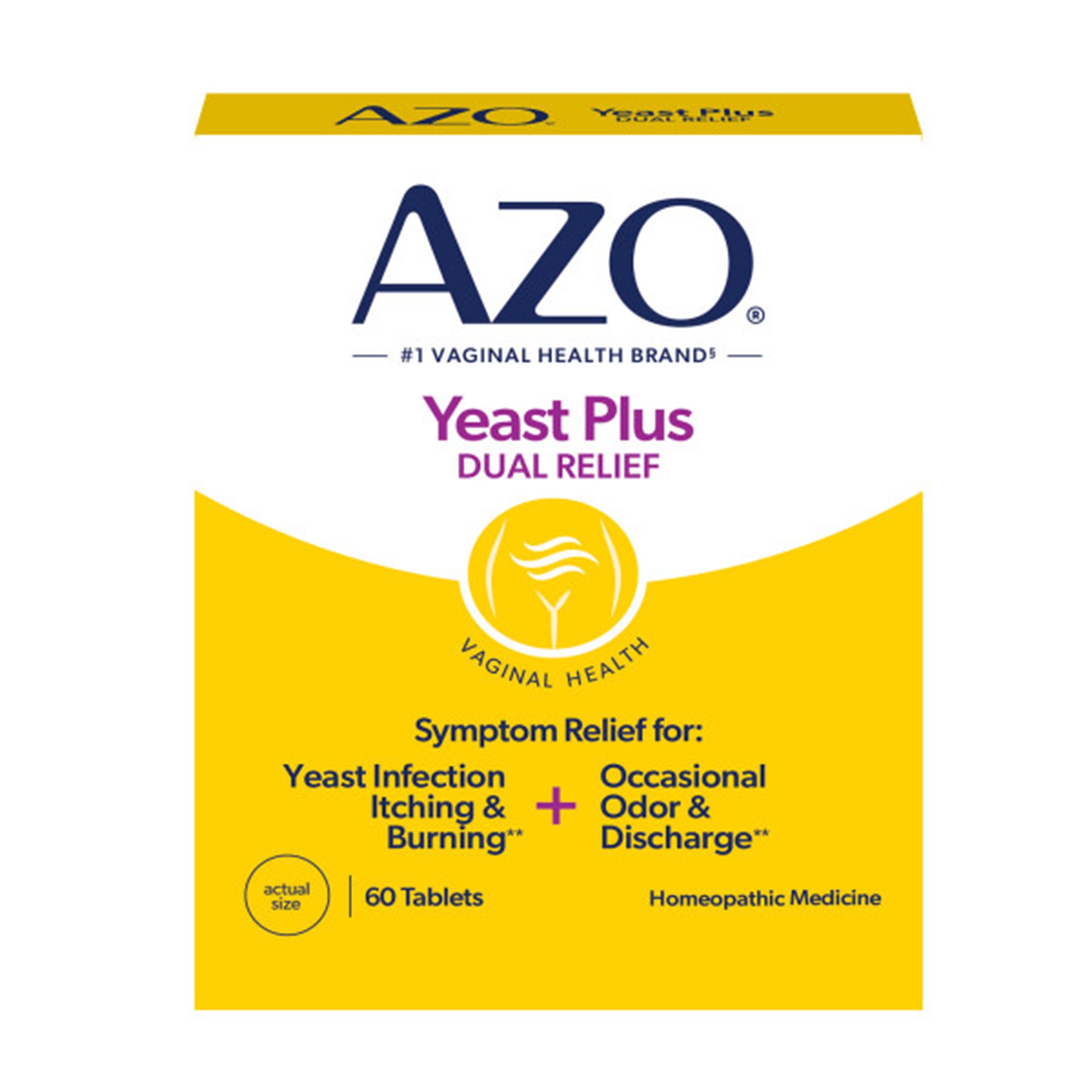 AZO Yeast Plus Dual Relief for Yeast Infection Itching and Burning MK 1268929