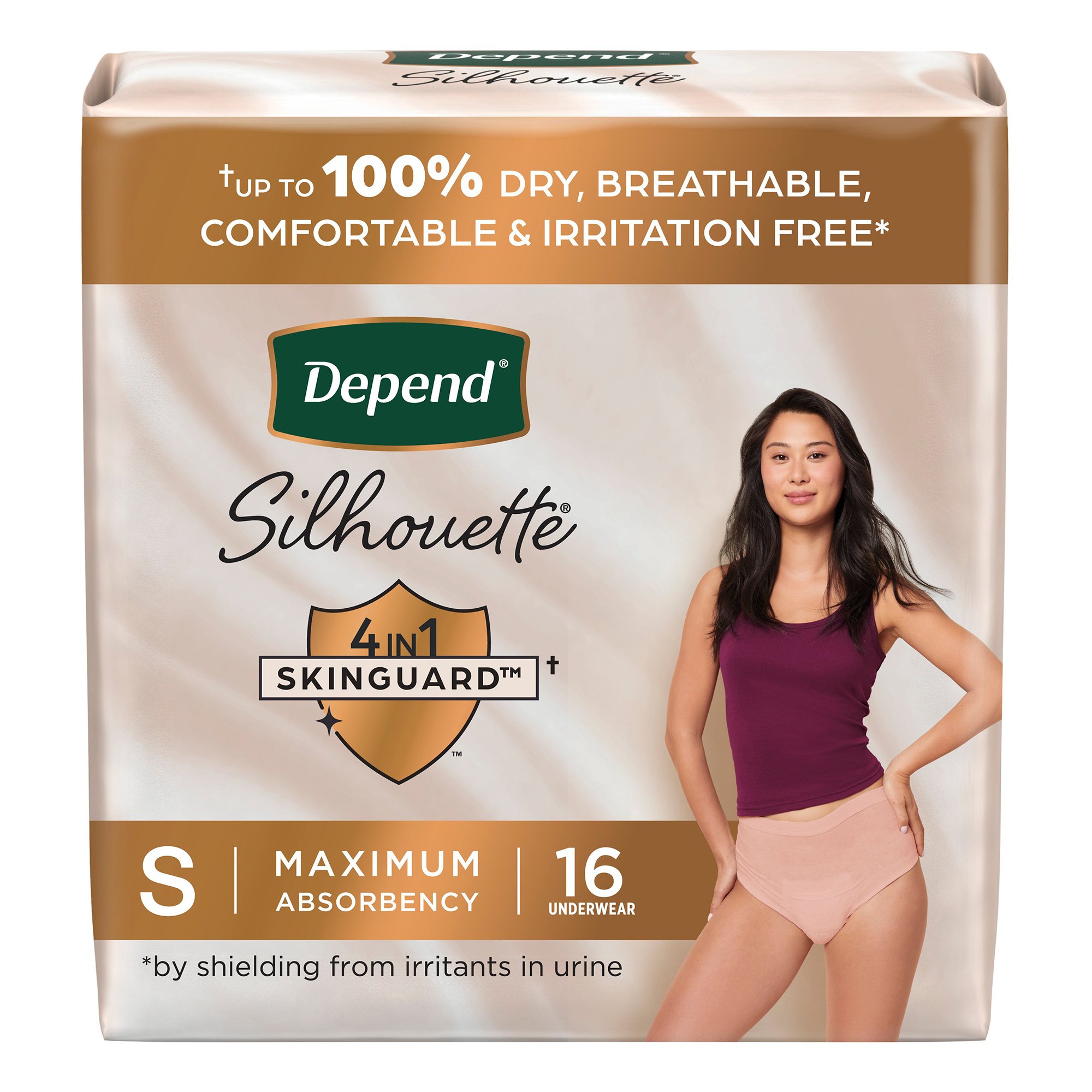 Depend Silhouette Maximum Absorbency Underwear, Small MK 1246161