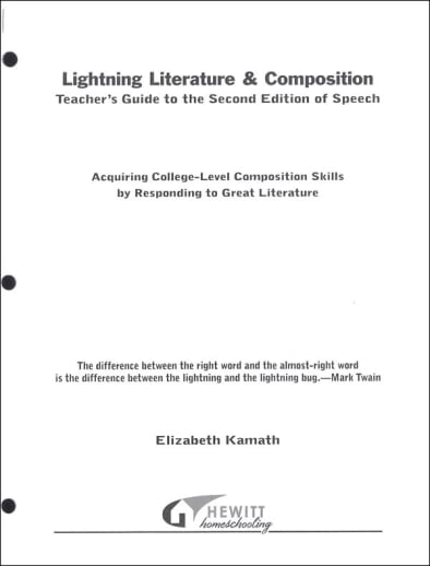 Lightning Literature & Composition Speech Teacher Guide