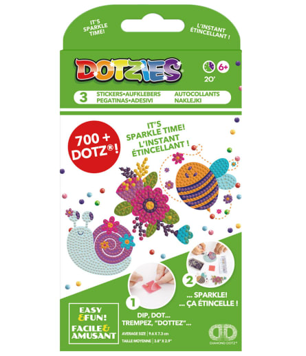 Dotzies 3 Stickers Multi Pack - Garden Friends (Beginner)